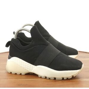 J/Slides Womens Manic Sneakers Shoes Slip On Black Synthetic Size 7.5M